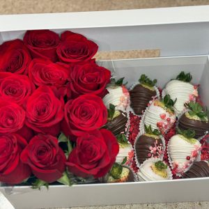 San Valentín Caja Surtida de Fresas con Chocolate